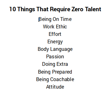 10 things that require zero talent...